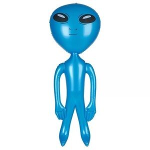 Blue Inflatable Alien Figure 36”